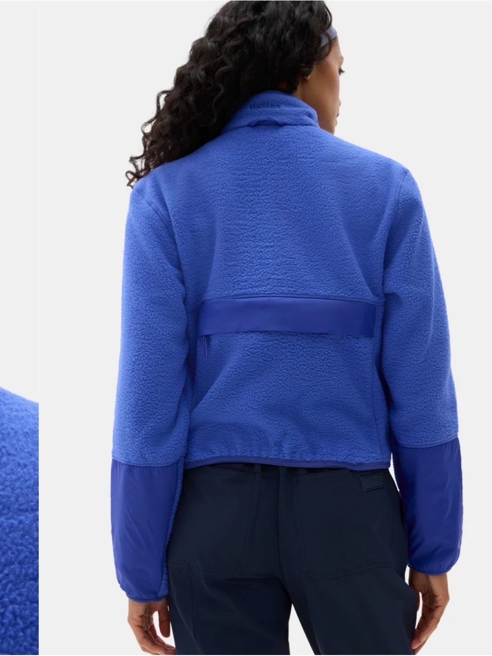 Halfdays Chappelle Fleece Jacket in Sapphire - Picture 4 of 4